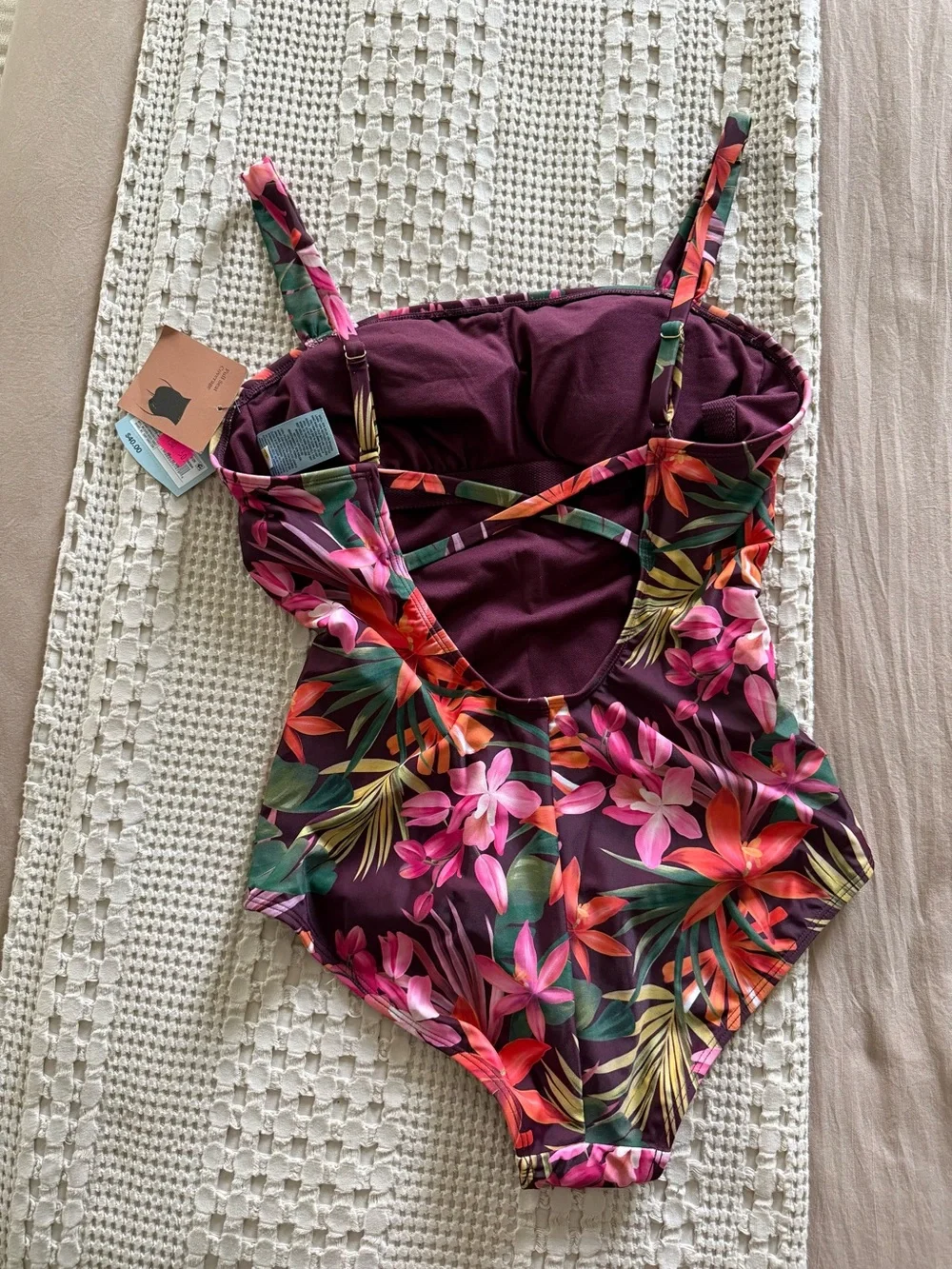 NEW Shade & Shore Floral One-Piece Swimsuit Size M